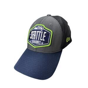 Seattle Seahawks New Era Hat NFL 39Thirty Large/XL Football mesh hat patchwork